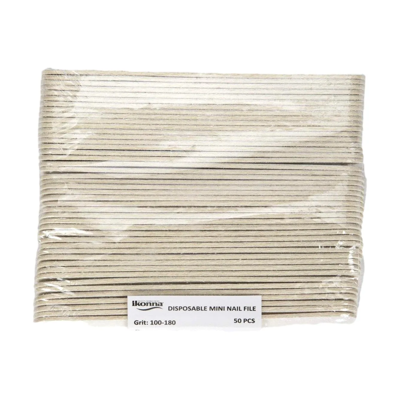 5" White Nail Files, 100/180 Grit, 50 ct