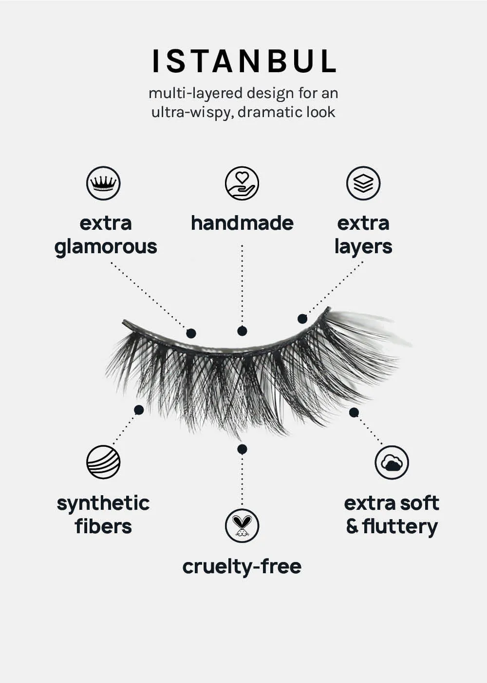 A  Glam 3D Faux Mink Lashes - Istanbul