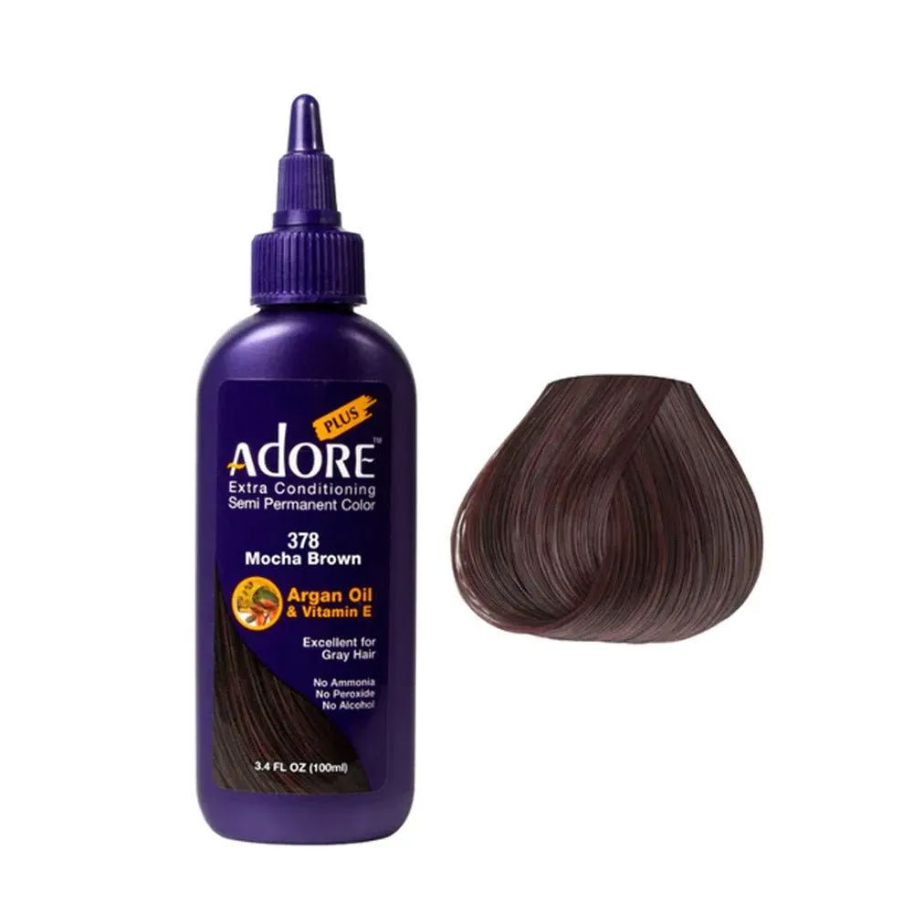 Adore Plus Semi Permanent Hair Color 378 Mocha Brown 100ml