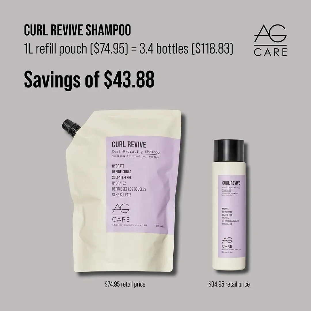 AG Care Curl Revive Curl Hydrating Shampoo 1L