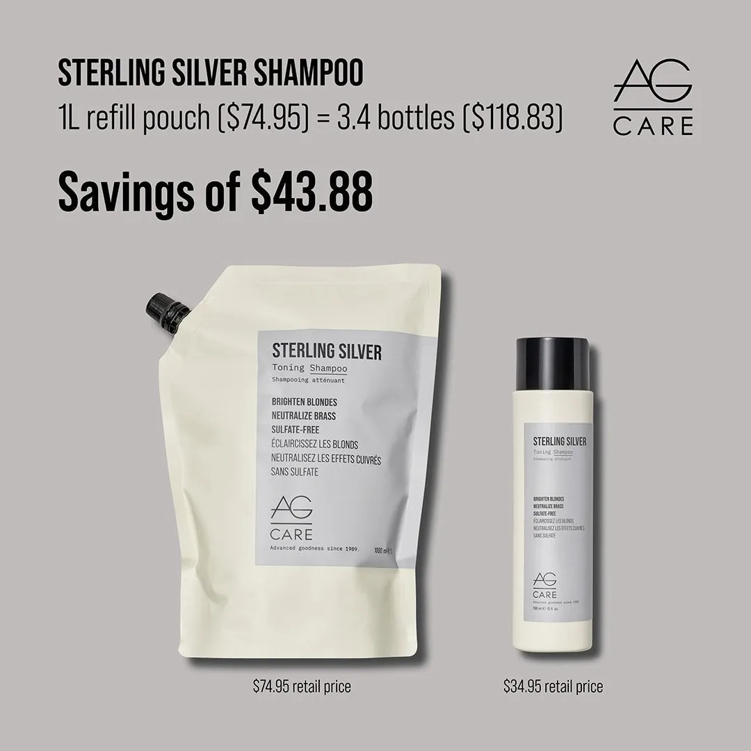 AG Care Sterling Silver Toning Shampoo 1L