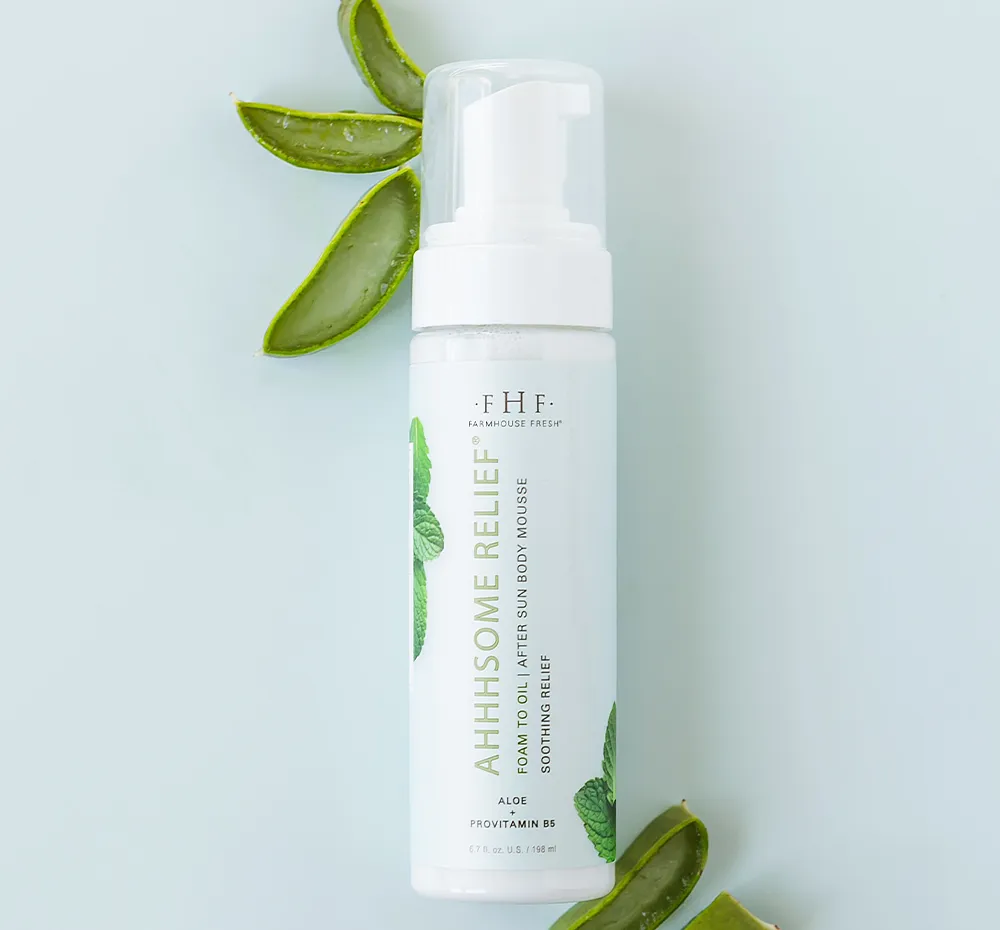 Ahhhsome Relief? Foam-to-Oil After Sun Body Mousse  | Farmhouse Fresh