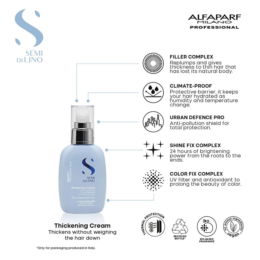 Alfaparf Milano Semi Di Lino Density Thickening Leave-in Cream 125ml