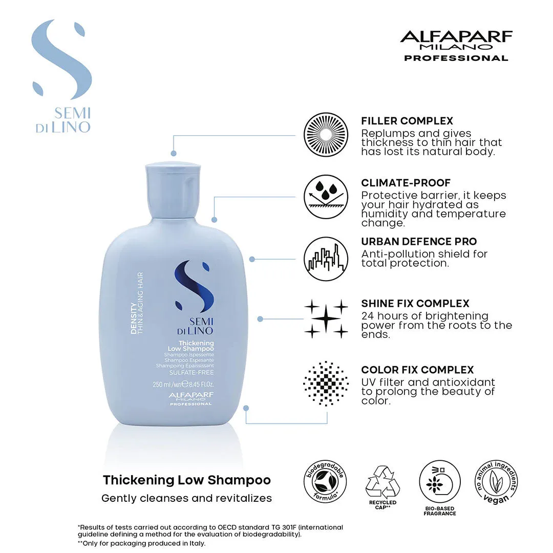 Alfaparf Milano Semi Di Lino Density Thickening Low Shampoo 250ml
