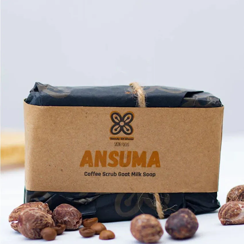 Ansuma C Shea Butter Soap with Coffee and Goat Milk