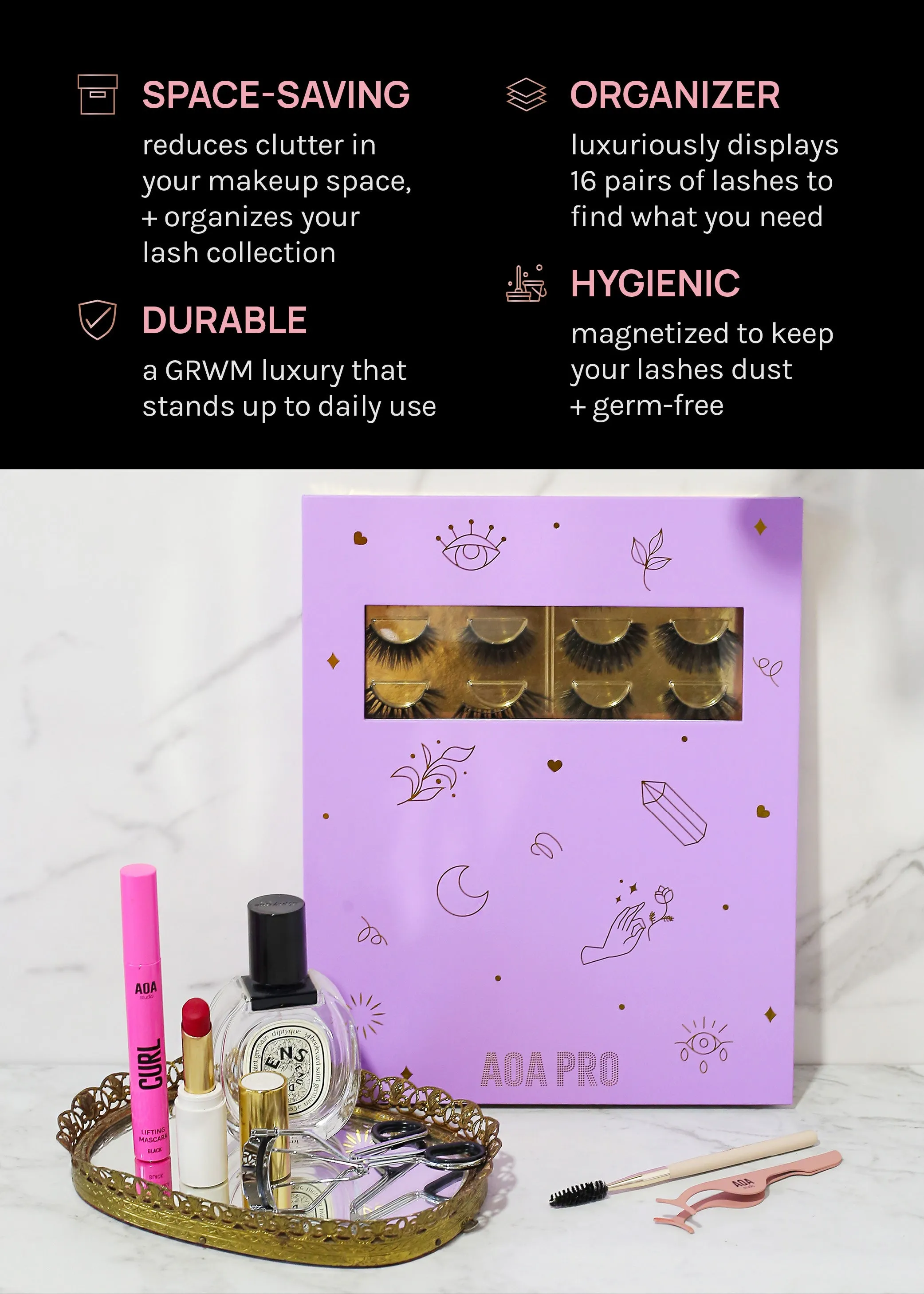 AOA Pro Eyelash Book - Purple