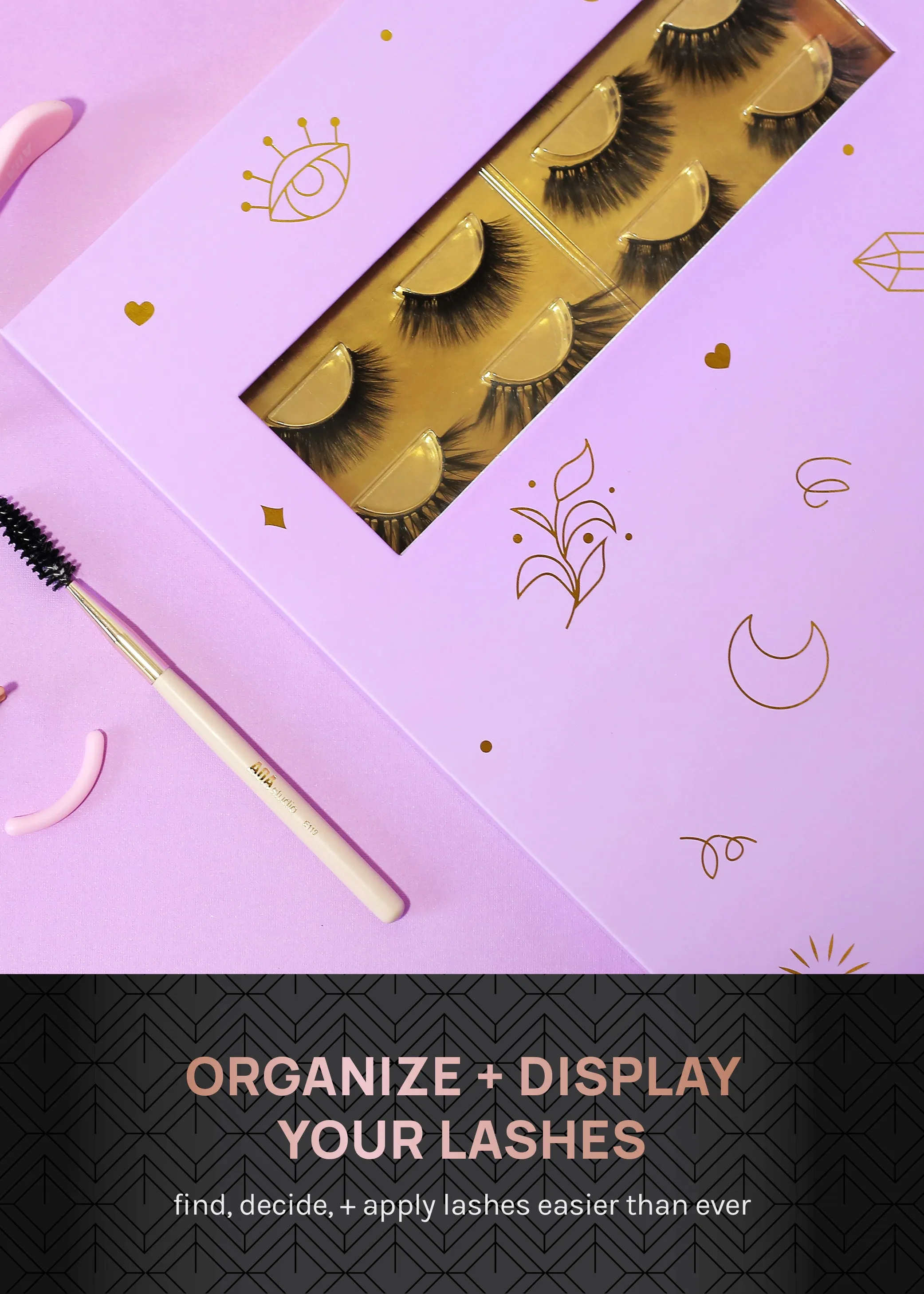 AOA Pro Eyelash Book - Purple