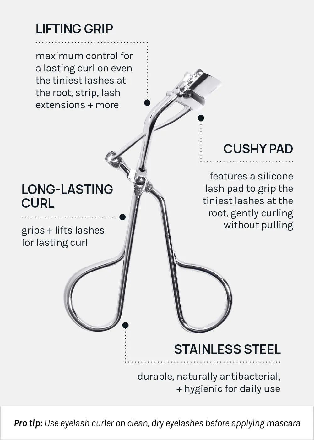 AOA Stainless Steel Eyelash Curler
