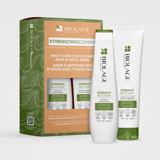 Biolage Strength Recovery Strengthens Damaged Hair Duo