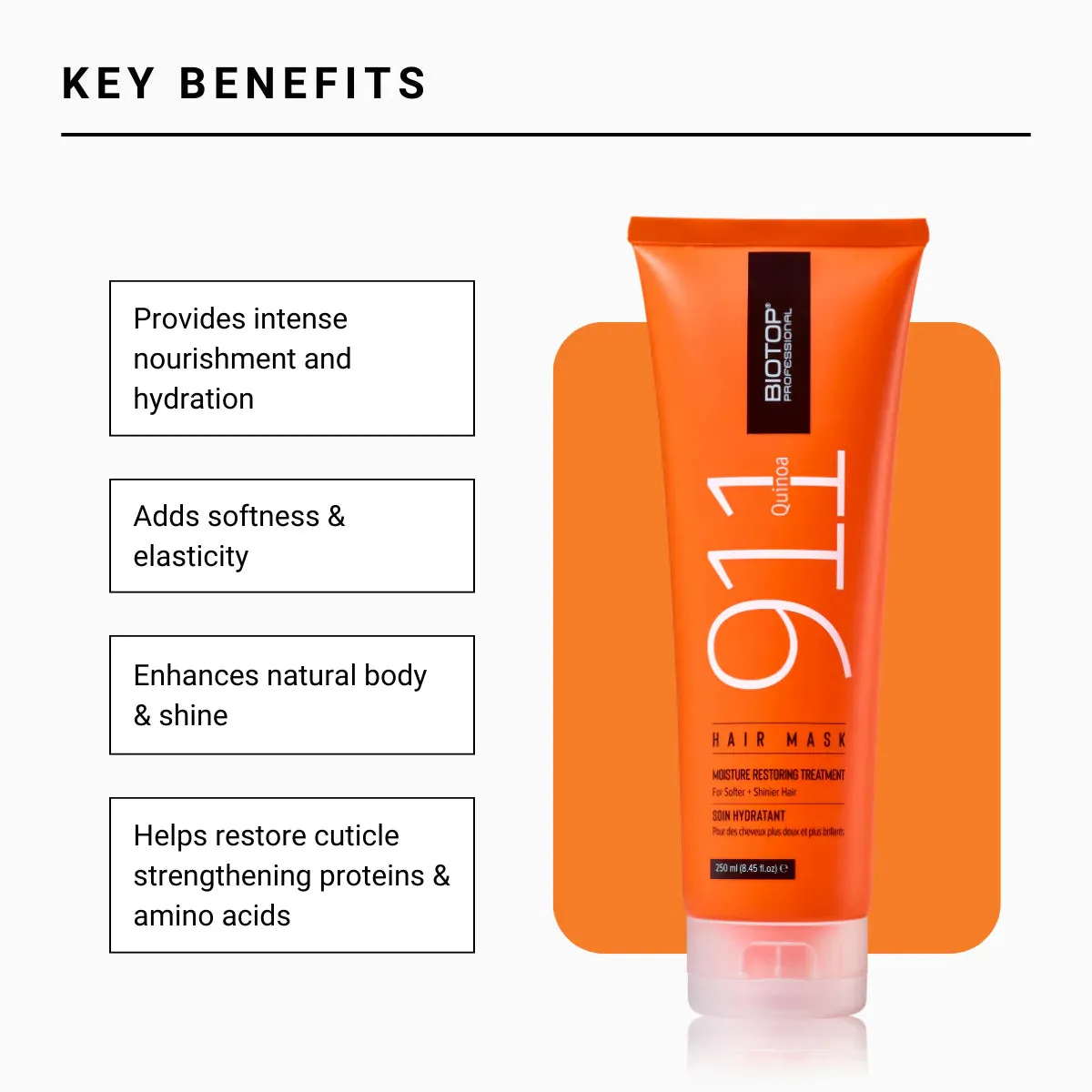 Biotop Professional 911 Quinoa Revitalizing Hair Mask 550ml