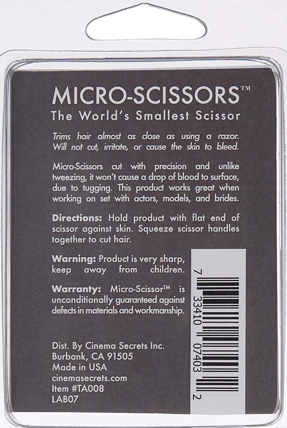 CINEMA SECRETS Pro Cosmetics Micro-Scissors