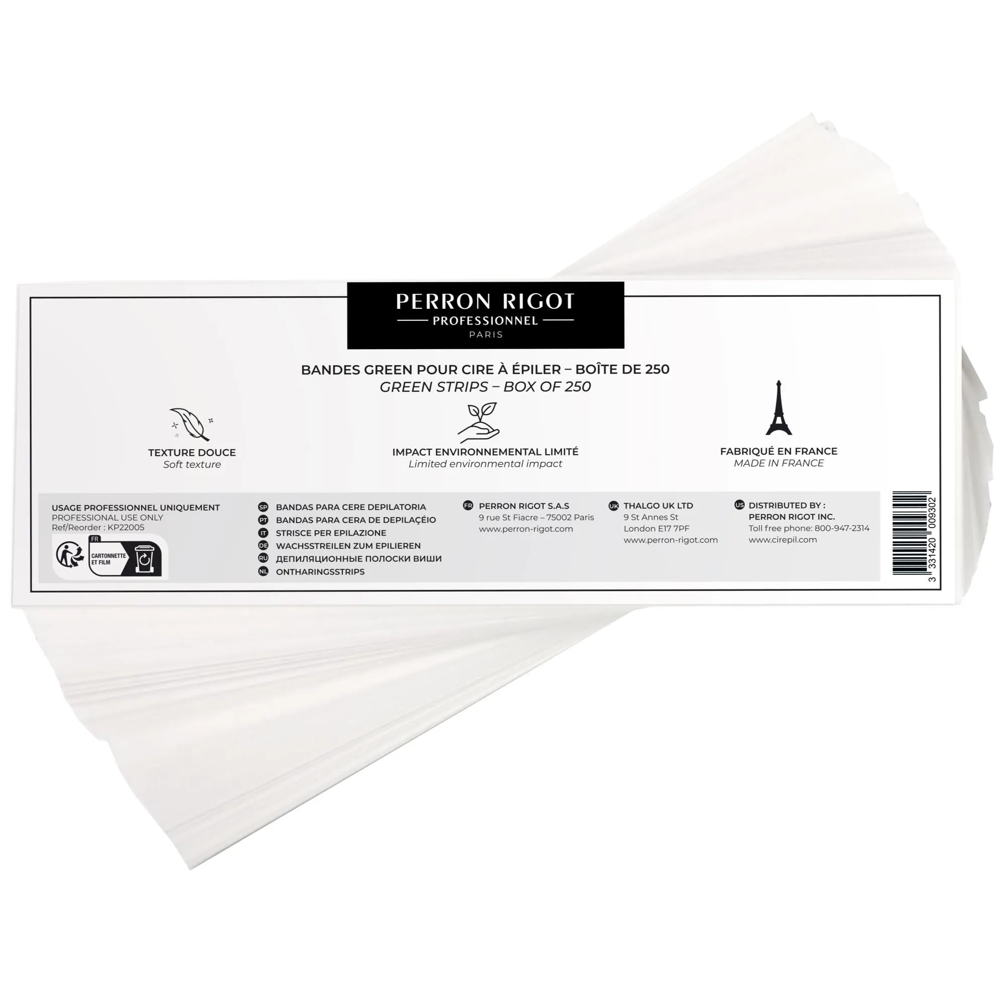 Cirepil Green Pellon Strips, 250 ct