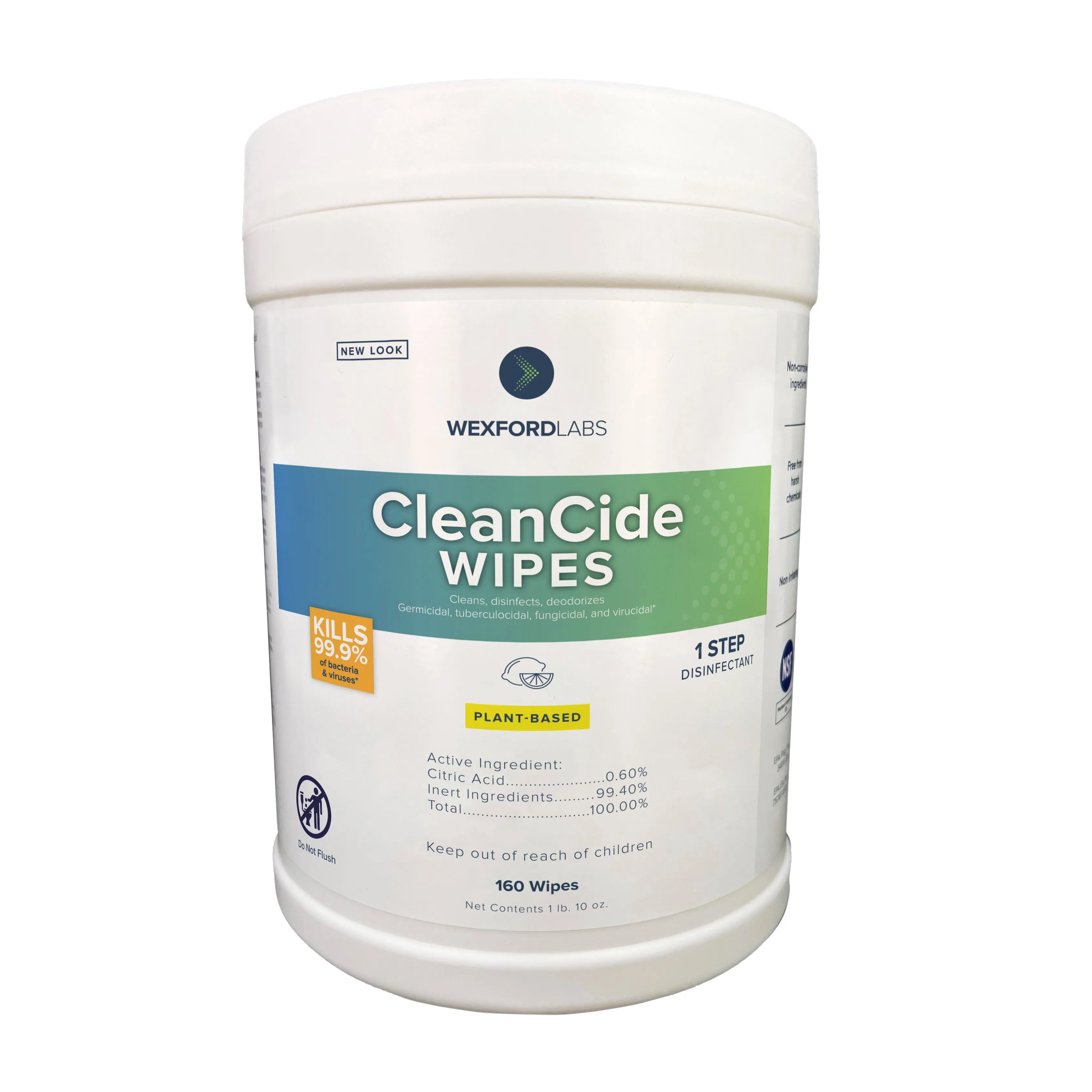 CleanCide Disinfectant Wipes, 160 ct