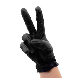 Colortrak Black Vinyl Gloves, 100 ct
