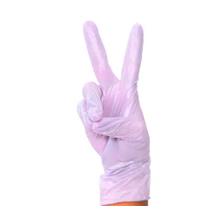 Colortrak Luminous Nitrile Gloves, Lilac Frost, 100 ct