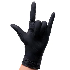 Colortrak Nitrile Gloves, Midnight Black, 100 ct
