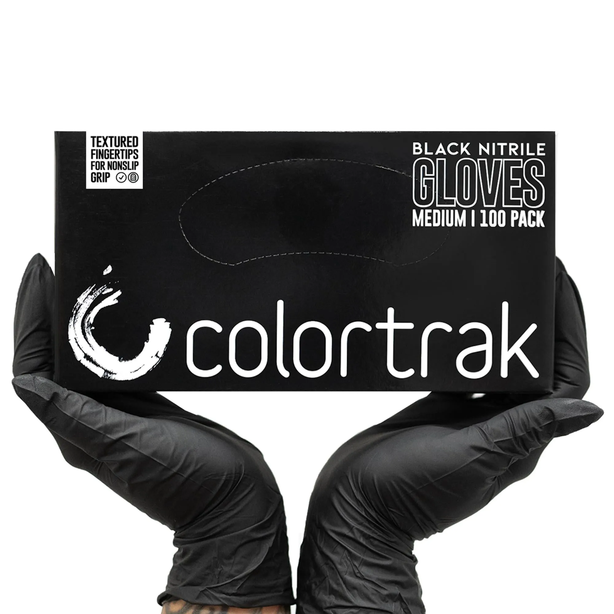 Colortrak Nitrile Gloves, Midnight Black, 100 ct