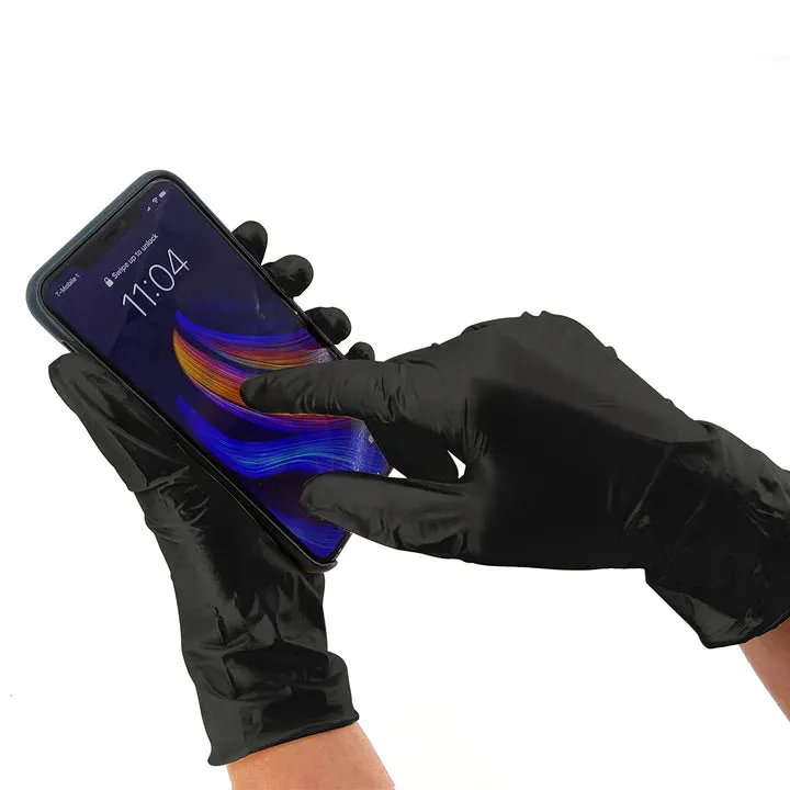Colortrak Nitrile Gloves, Midnight Black, 100 ct