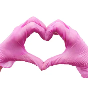 Colortrak Pink Vinyl Gloves, 100 ct