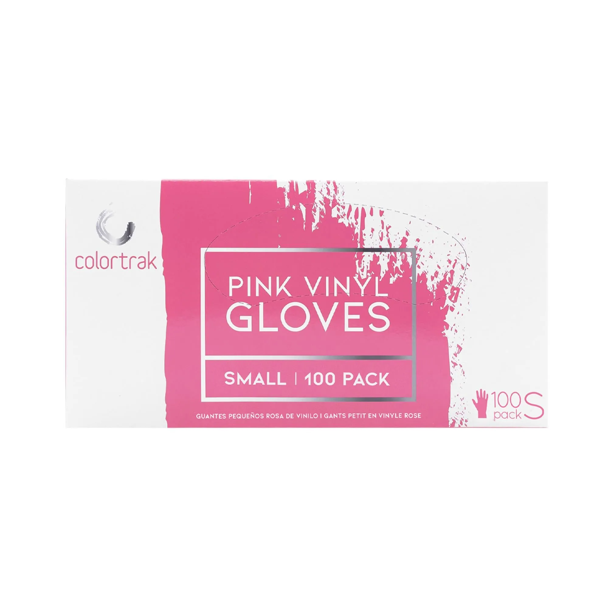 Colortrak Pink Vinyl Gloves, 100 ct