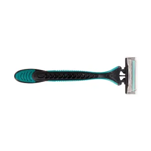 Complete Pro, Triple Blade Swivel Pivot Razor, Black & Green, 24 ct