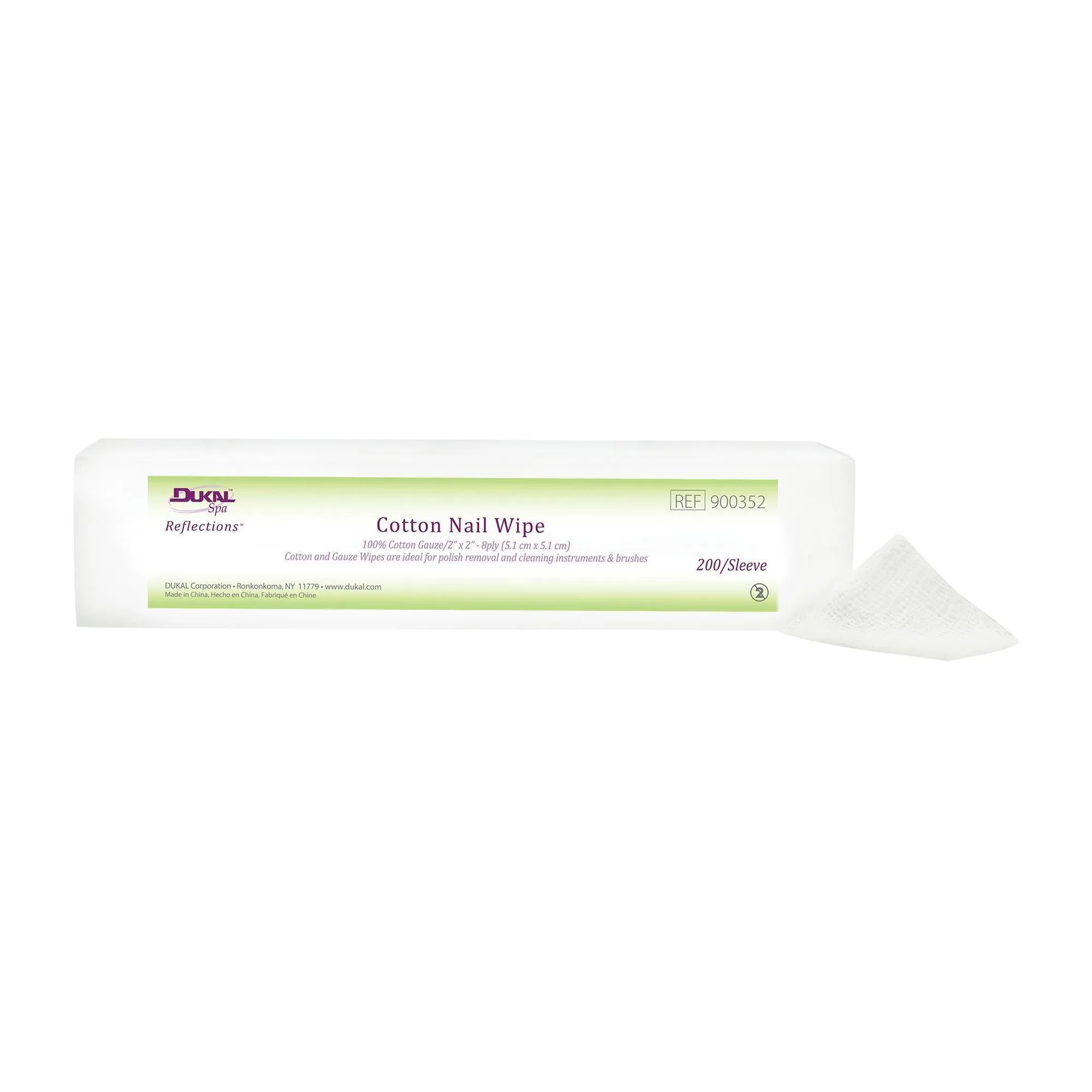 Cotton Filled Gauze Nail Wipe 2" x 2", 8-ply - 200 Pack
