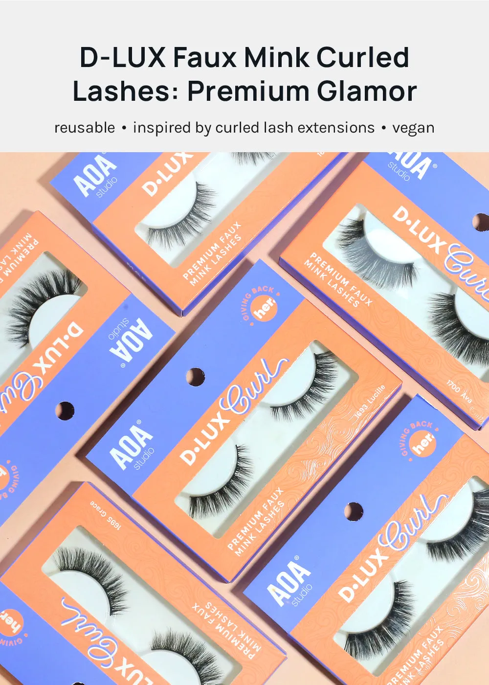 D-LUX Curl Premium Faux Mink Lashes - Bette