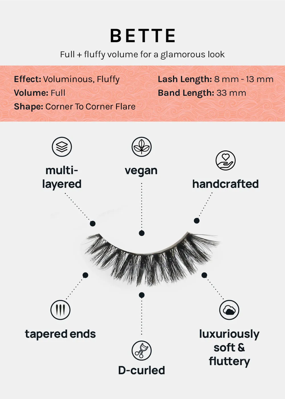 D-LUX Curl Premium Faux Mink Lashes - Bette
