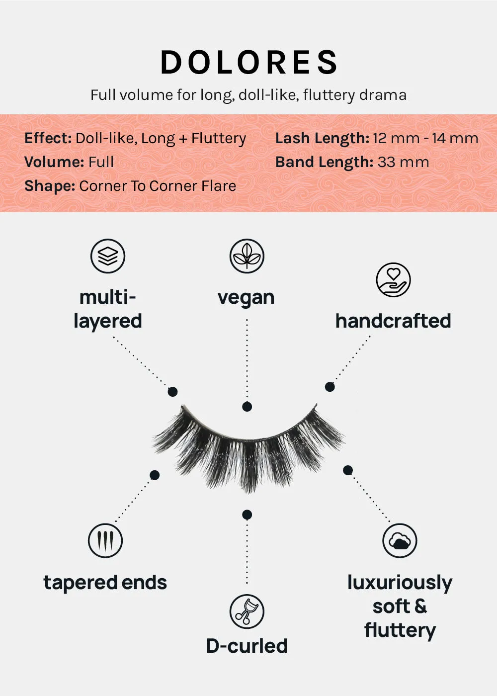 D-LUX Curl Premium Faux Mink Lashes - Dolores