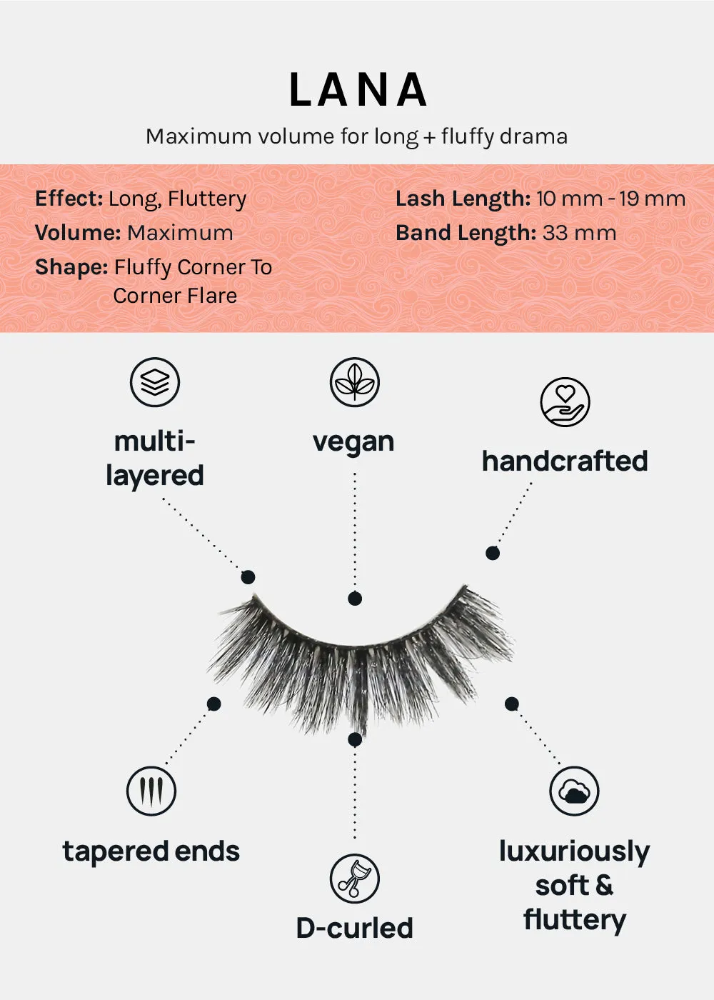 D-LUX Curl Premium Faux Mink Lashes - Lana
