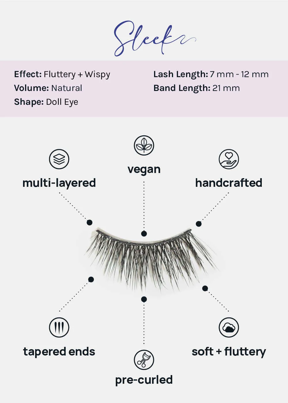 Demi-Dream Half Lashes C Sleek