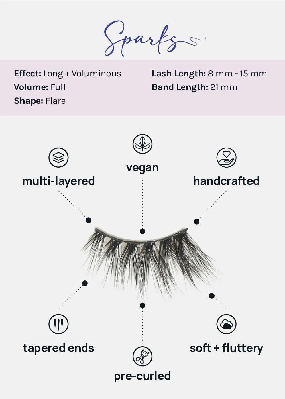 Demi-Dream Half Lashes C Sparks