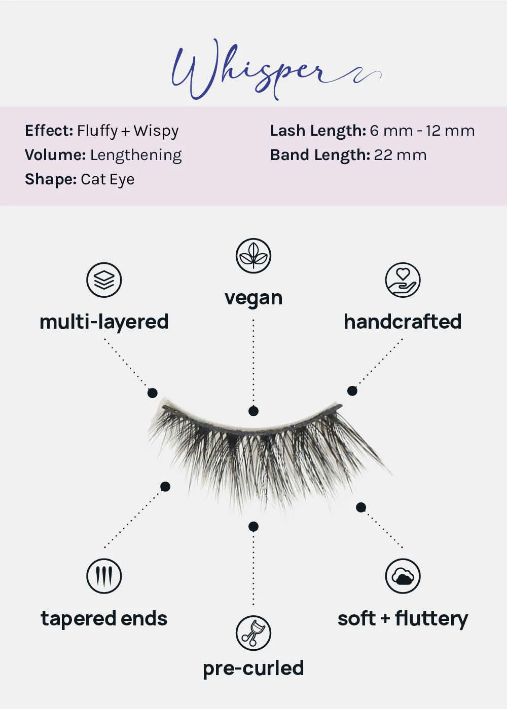Demi-Dream Half Lashes C Whisper