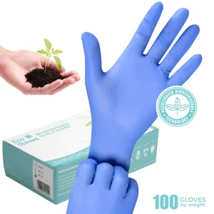 Eco Gloves Biodegradable Nitrile, Blue, 100 ct
