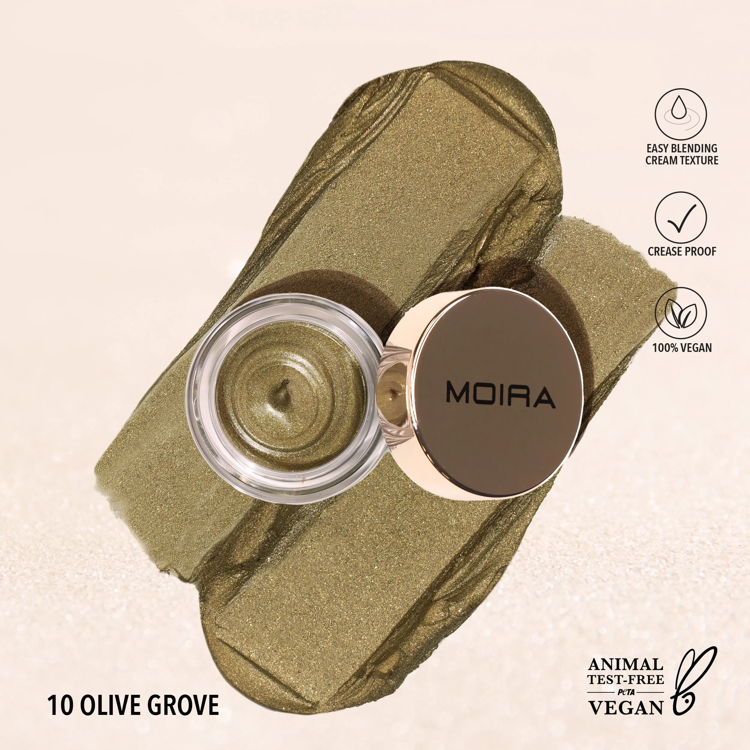 Everlust Shimmer Cream Shadow (010, Olive Grove)