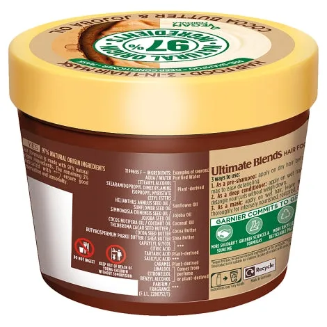 Garnier Ultimate Blends Cocoa Butter 3-in-1 Hair Mask 390ml