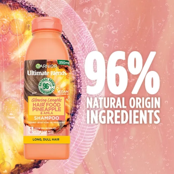Garnier Ultimate Blends Glowing Lengths Pineapple & Amla Hair Food Shampoo for Long Dull Hair 350ml