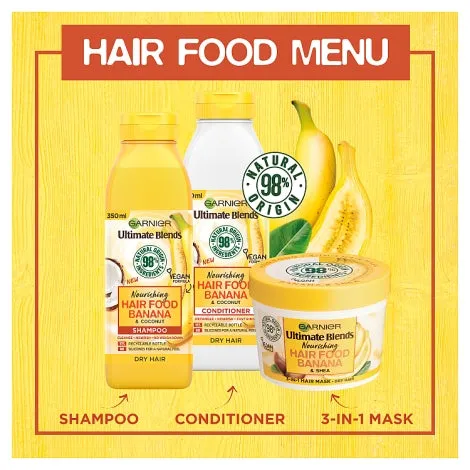 Garnier Ultimate Blends Nourishing Hair Food Banana Conditioner For Dry Hair 350ml