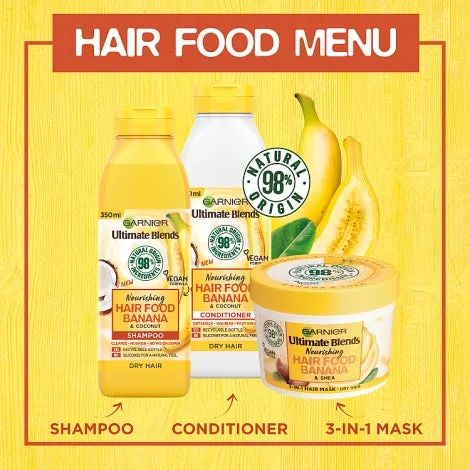 Garnier Ultimate Blends Nourishing Hair Food Banana Shampoo For Dry Hair 350ml