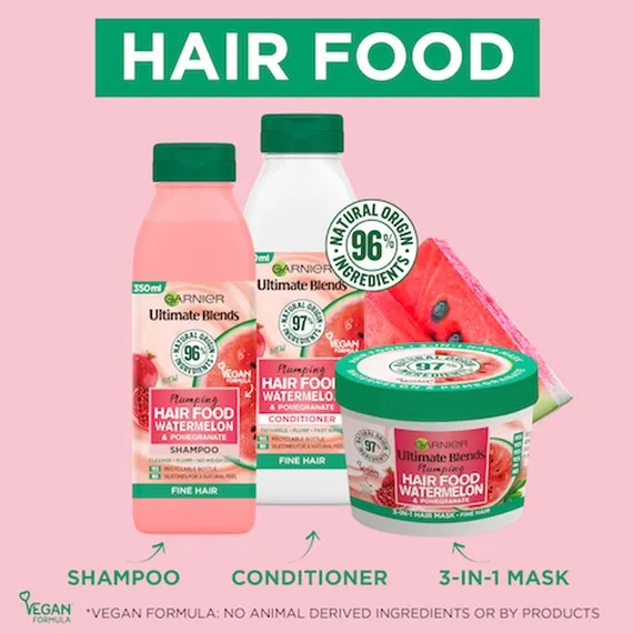 Garnier Ultimate Blends Watermelon & Pomegranate 3-in-1 Hair Mask