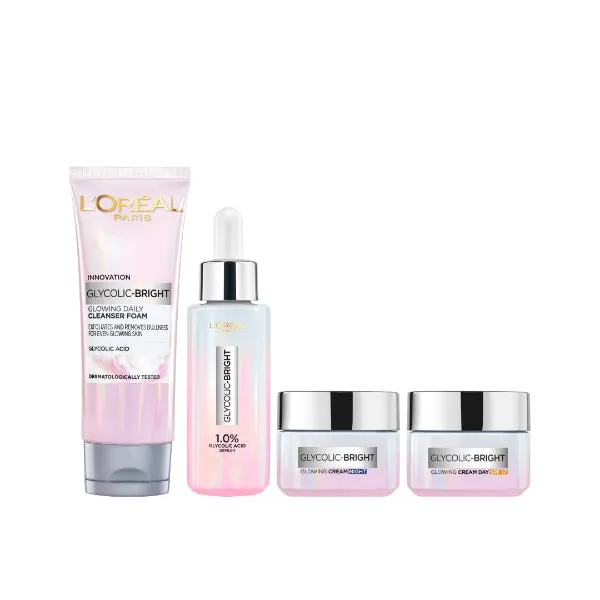 Glycolic Bright Face Wash   Day Cream   Night Cream   Face Serum At 25% OFF