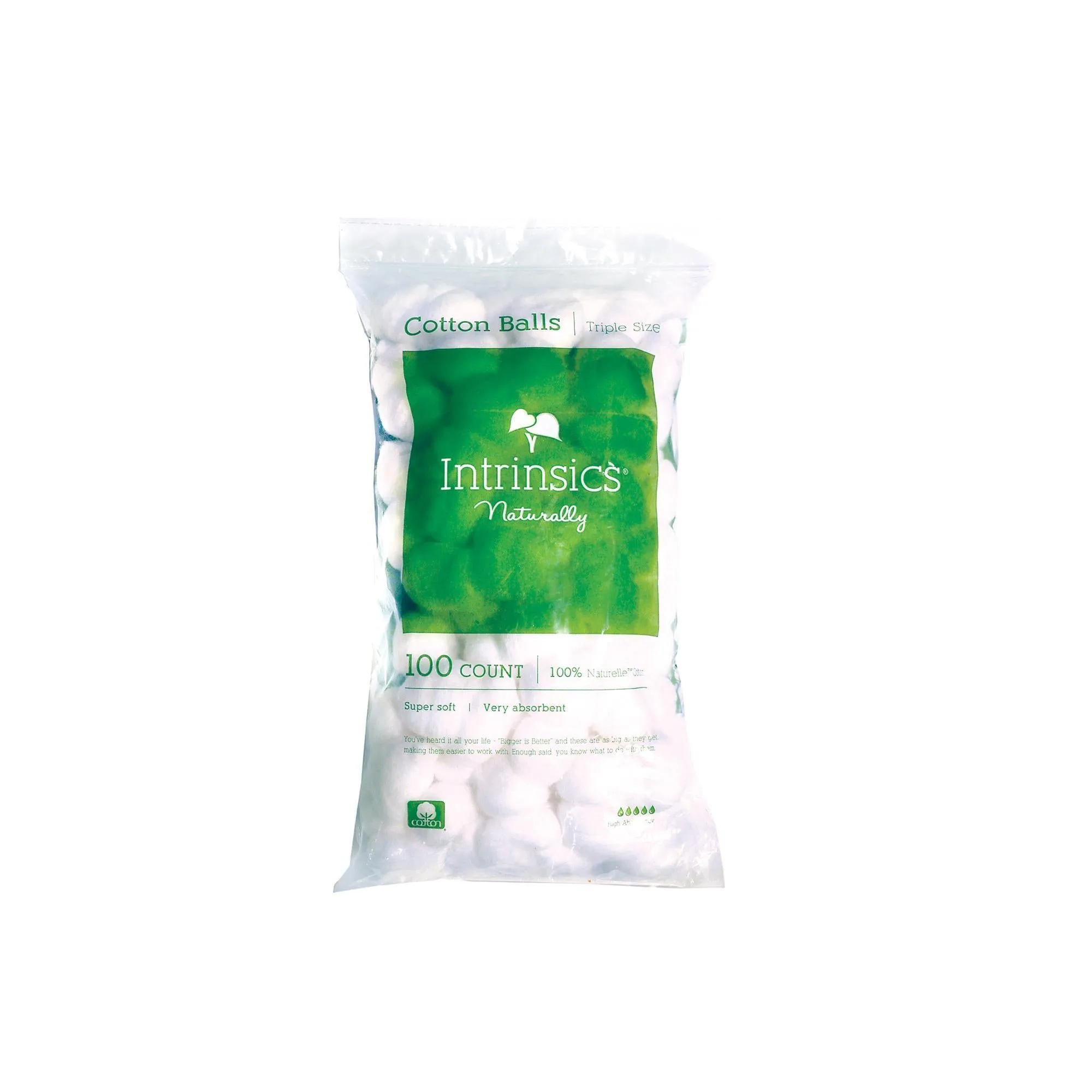 Intrinsics Bulk Cotton Balls, Triple, 100 ct