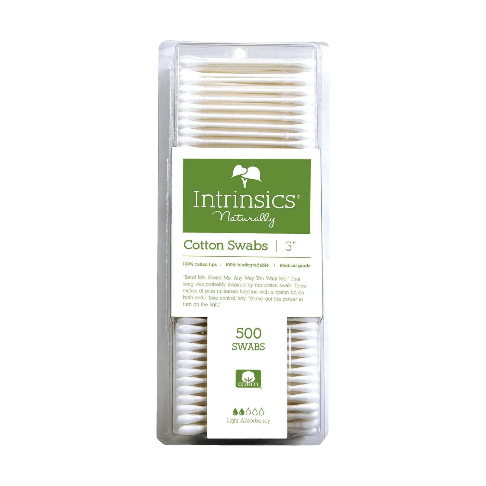 Intrinsics Cotton Swabs, 500 ct