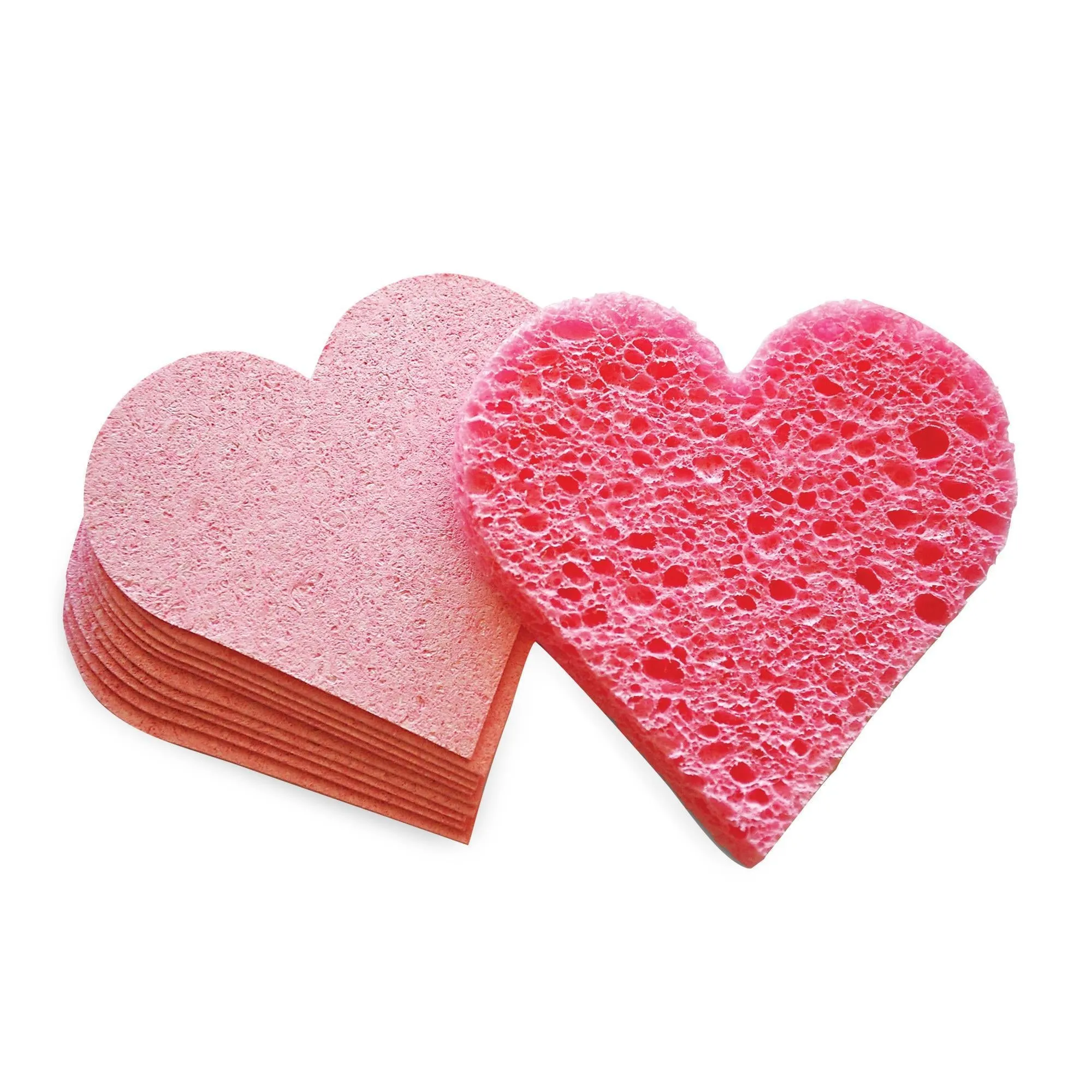 Intrinsics Heart Compressed Sponges, Pink, 2.75",  75 ct