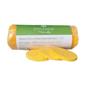 Intrinsics Non-Compressed Sponges, Natural, 2.5" dia,  25ct