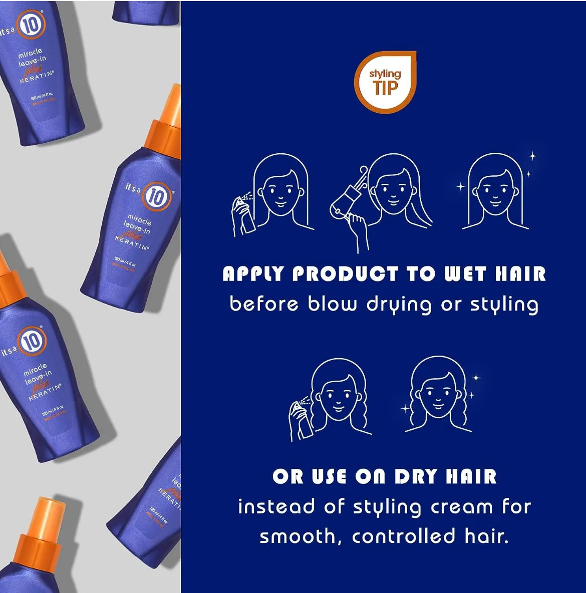 It's a 10 Miracle Leave-in   Keratin Spray | 10oz only