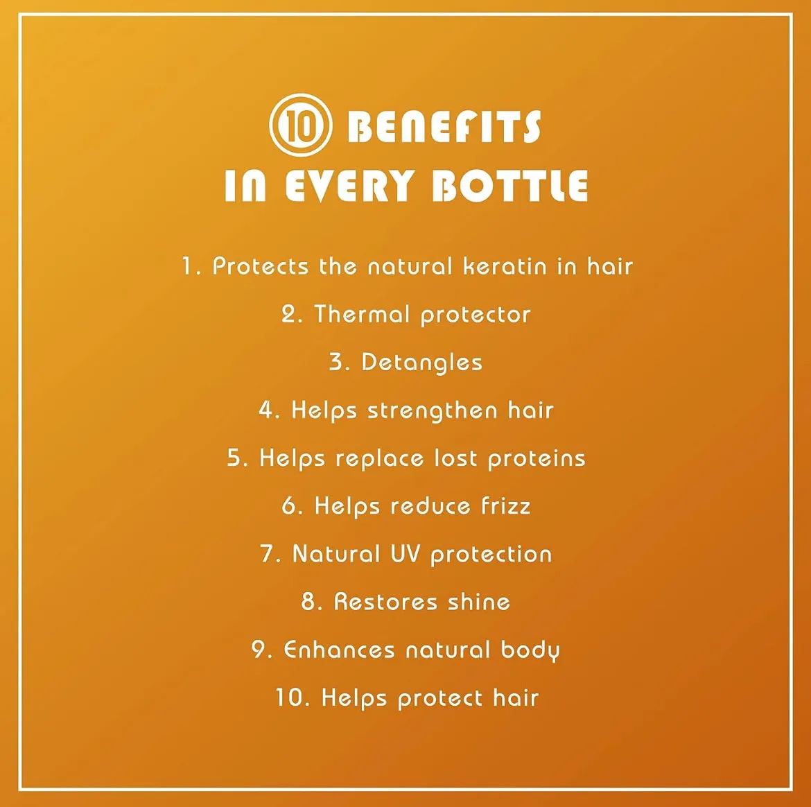 It's a 10 Miracle Leave-in   Keratin Spray | 10oz only