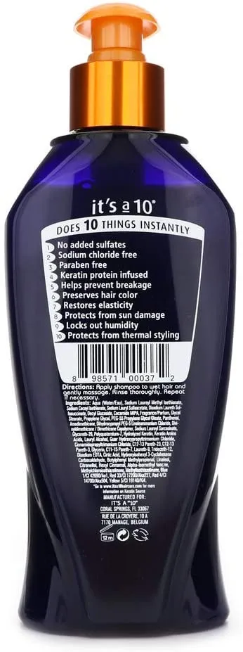 It's a 10 Miracle Shampoo   Keratin 296ml