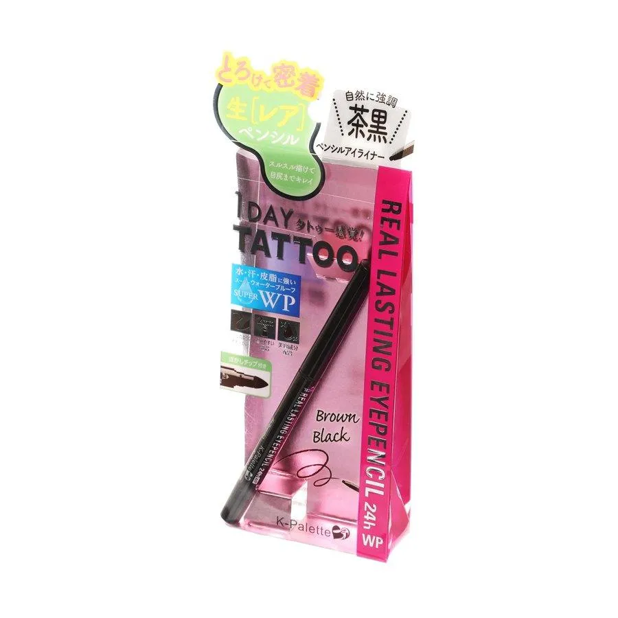 K-PALETTE Real Lasting Eye Pencil 24h WP Brown.Blk