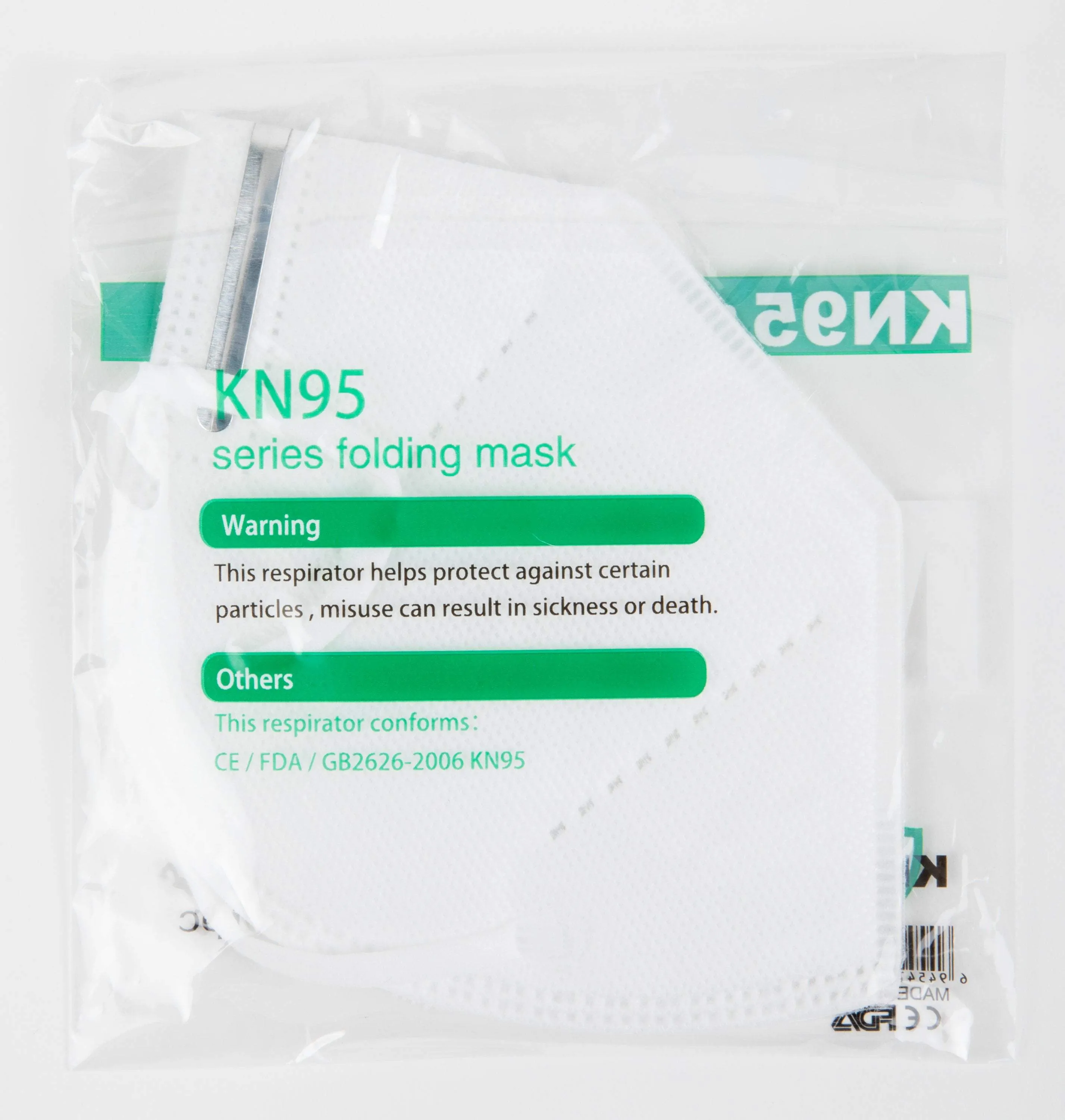 KN95 Disposable Protective Face Mask, 5 Ply, 1 Count, by Dispo Touch